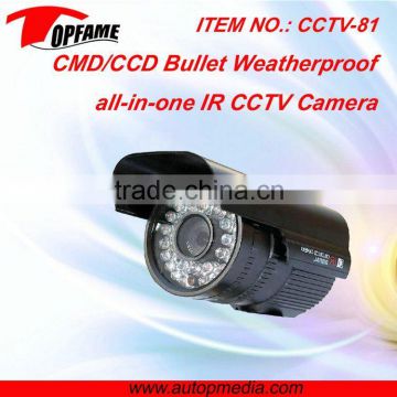 CCTV-81 IR waterproof camera ideal for monitoring entrances, hotel, school, shops, etc.