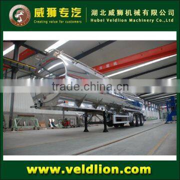 Tri-axle 40000 liters /stainless steel /chemical liquid transport semi-trailer for sale