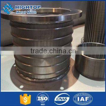 OD110mm Stainless Steel Wire Wrapped Industrial Filtration Screen , Wedge Shape Wire