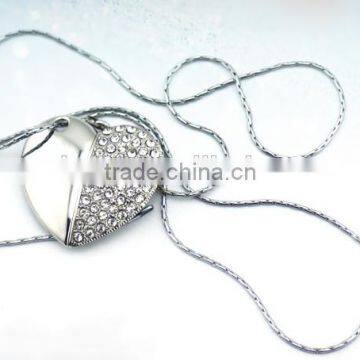 Heart shape U-disk metal flash disk for promotion