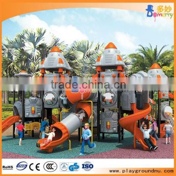 Eco friendly rocket theme outdoor amusement play gyms for children