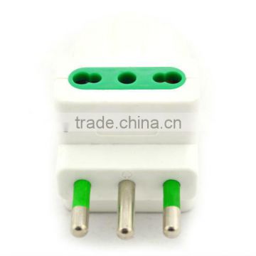 Italian green color plug with socket