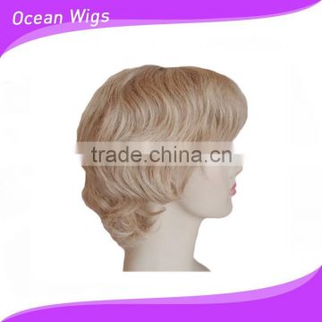 dark roots human hair blonde wigs