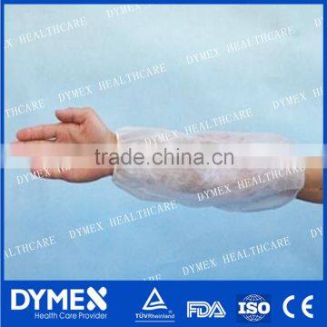 Disposable nonwoven sleeve cover with elastic cuff