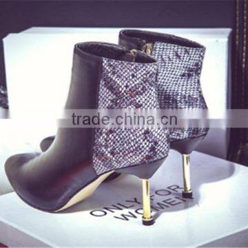 high heel summer boots leather boots women Plastic red boots