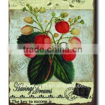 home and garden decoration canvas printing with strawberry designs cheap china