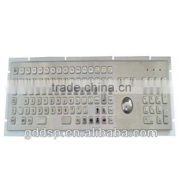 Black Metal Industrial and pc Computer Keyboard With Trackball or Touchscreen photo-3