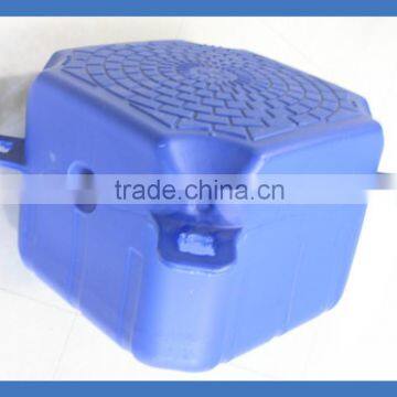 Blue plastic floating dock
