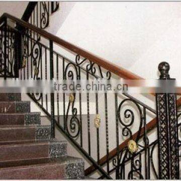 hot sale decorative wrought iron straight stair handrailing