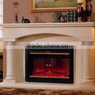 Stone Caved Marble Outdoor Fireplace