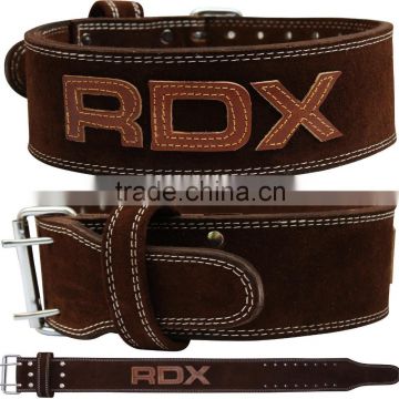 RDX Weight Lifting Nubuck Leather Power Belt Back Support Strap Gym Dip Training