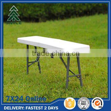 Outdoor foldable HDPE material table top square metal folding bench