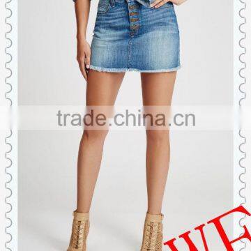 Hot! 2014 Hot wholesale denim 100% sexy short skirts latest ladies short tight skirts design