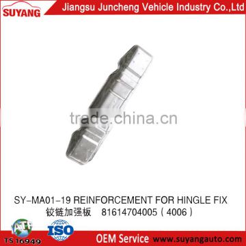 Man aftermarket parts reinforcement for hingle fix