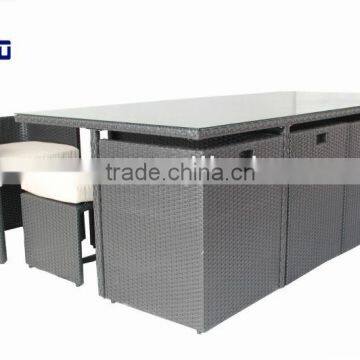 Granco KAL116 Hot Sale Wicker Rattan 8 Seaters Dining Set Furniture