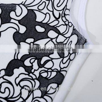 Latest Fashion Design Formal Patterns OEM Elegant Slim White Black Patterns Printed Women Bodycon Dress photo-4