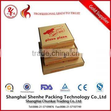 Vorious Size Brown Pizza Box with Watermark Print