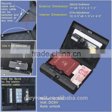 Wholesale- MD500 Micro Vault Digital Code Jewelry Car Handgun Pistol Portable Security Storage Steel Mini Safe Box / Gun Vault photo-3