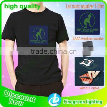 electroluminescent equalizer panel for t shirt