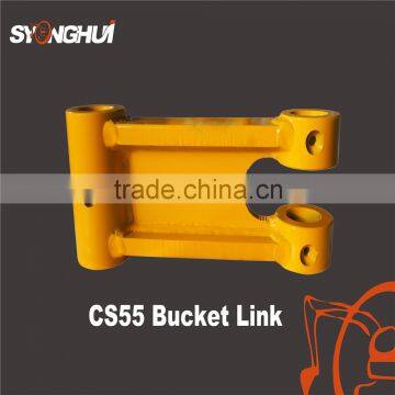 Robust CS55 Bucket link for excavator spare parts, H- link manufacturer