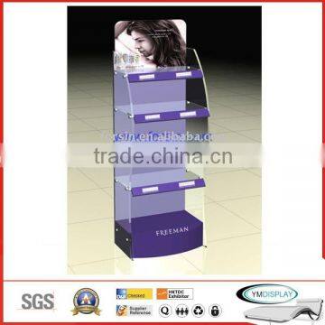 Acrylic floor display for cosmetics