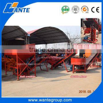 Low Price Hot Sale WT1-25 Soil Clay Interlocking Bricks Making Machine Production Line