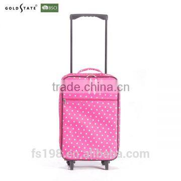 2016 Simple style luggage with dot printing