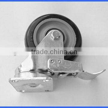 Swiveling Groove Caster With Brake photo-2