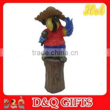 Polyresin cartoon parrot decoration