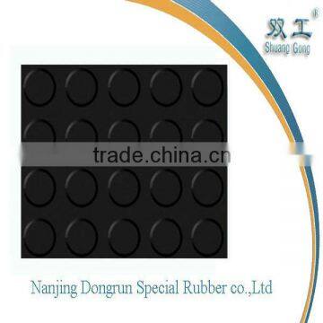 big black round dot rubber mat