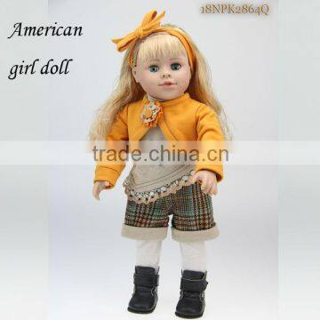 New design fashion 18'' American girl doll real live girl dolls toys