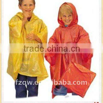 Outdoor cute waterproof kids rain poncho