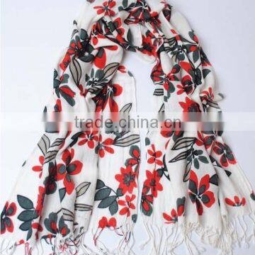 Fashion pashmina flower printing scarf 03