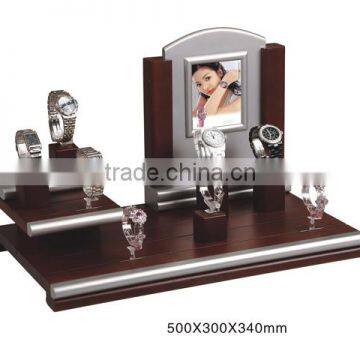 retro style wooden watch display for showcase