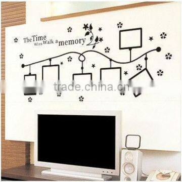 Photo frame wall sticker with removable adhesive