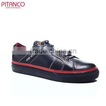 latest design lace-up genuine leather flat leather shoes for men