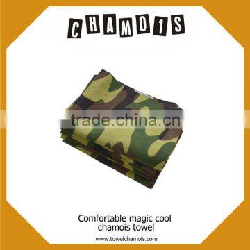 Fashion style pva chamois ice camouflage towel