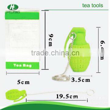 Hot sale silicone hand grenades shaped tea infuser/tea filter.