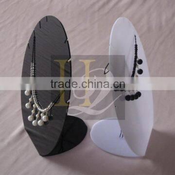 black white color acrylic jewelry display stand/acrylic necklace display                        
                                                Quality Choice