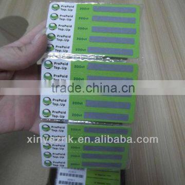China manufacturer scratch charge paper cards