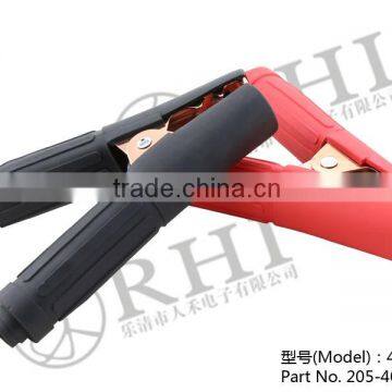 Pair Black Red PVC Handle Battery Insulated Clip Alligator Clamp