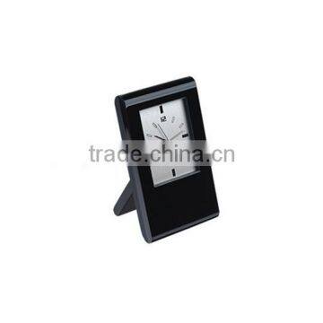 High grade black metal table style clock desk clock