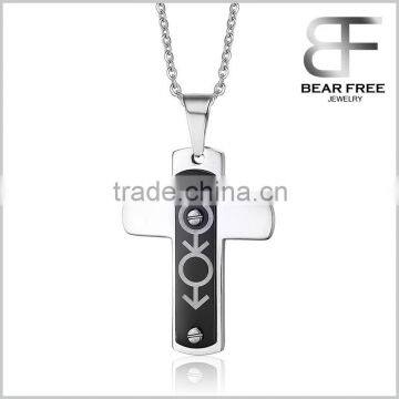 Fashion Gay Pride Necklaces Pendants Men Stainless Steel Male Logo Design Pendants