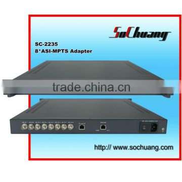 8 Channel Adapter Receiver Converter (MPTS) ASI-IP Gateway/SC-2235