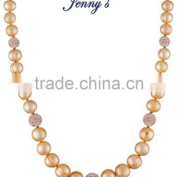 Factory Supply Trendy Style Pearl Necklace With Rhinestone photo-2