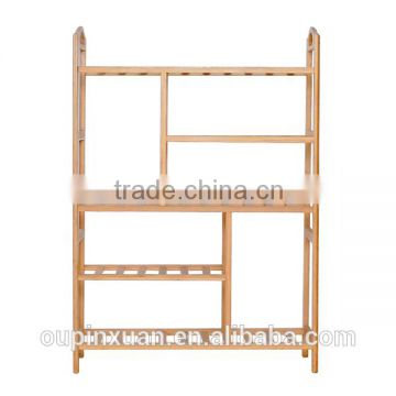 Multi-Function bamboo 4-tiers shoe rack