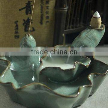 Lotus Pond Longquan celadon censer back/Home Decoration