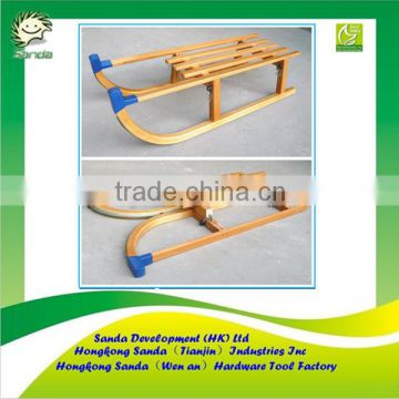 wood snow sledge