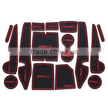 car accessories interior grid door mat for Toyota Corolla 2014 15pcs/set