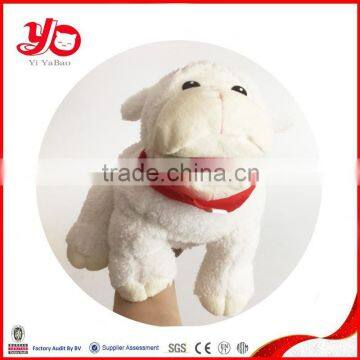 2015 New design hand puppet factory, plush toy sheep hand puppet